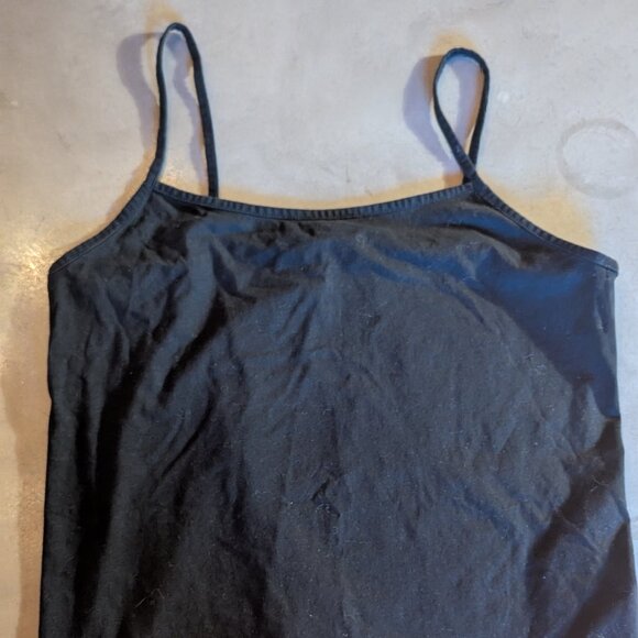 &OtherStories Strappy Scoop Neck Cotton Top | Black - Picture 2 of 16